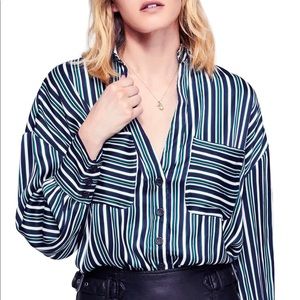 Free People Mad About You in red and gray stripe❤️